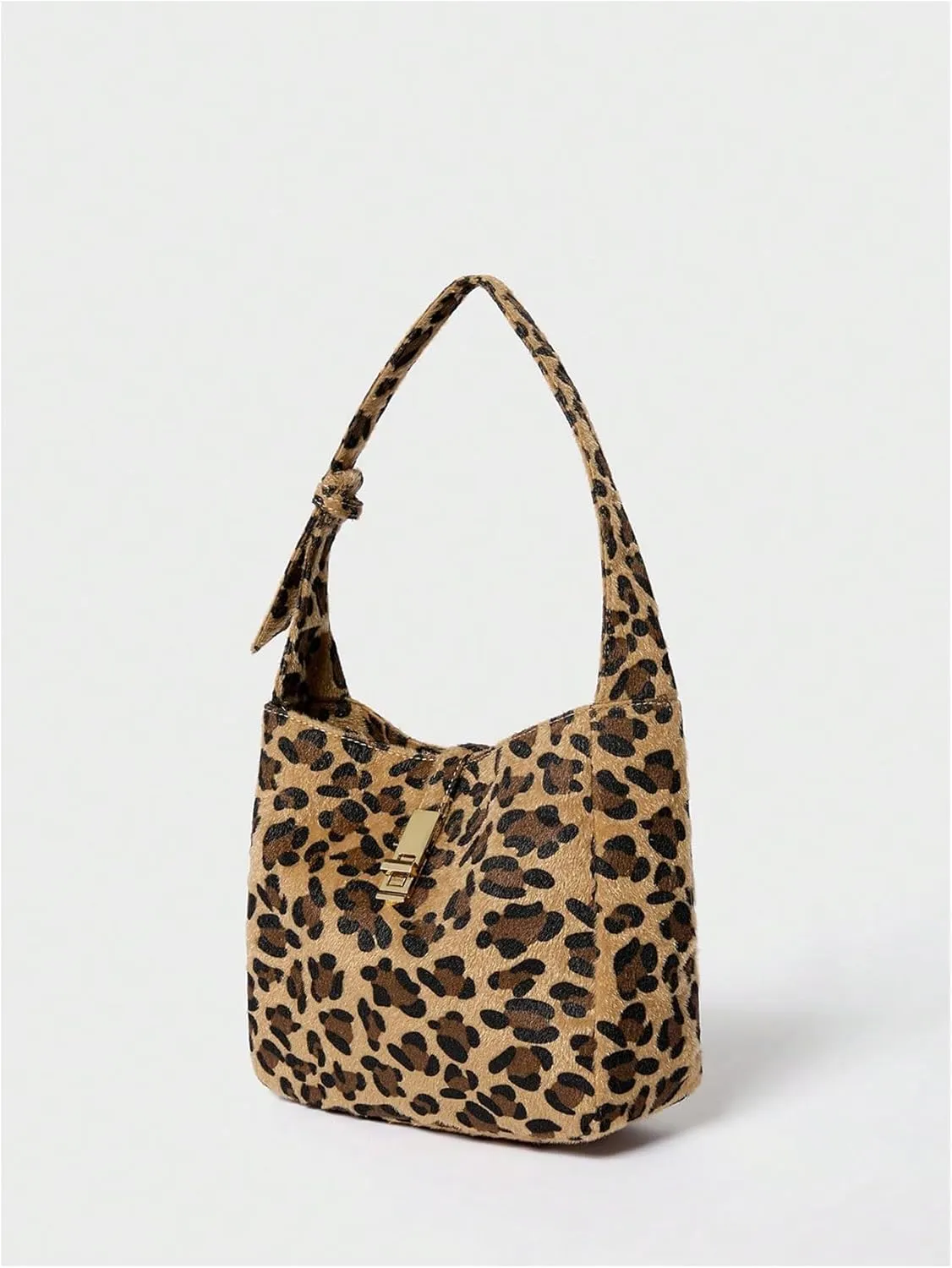 QWINEE Women's Y2K Leopard Print Satchel Handbag Clutch Purse Cheetah Print Underarm Shoulder Bags