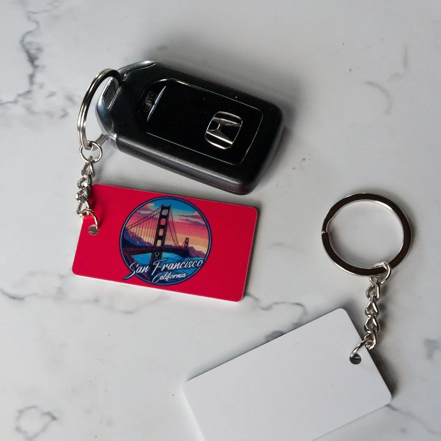 R and R Imports Elgin Nebraska Souvenir Acrylic Keychain 3D Retro Design