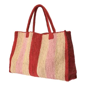 Raffia Bag Weekender 'La vie en rose'