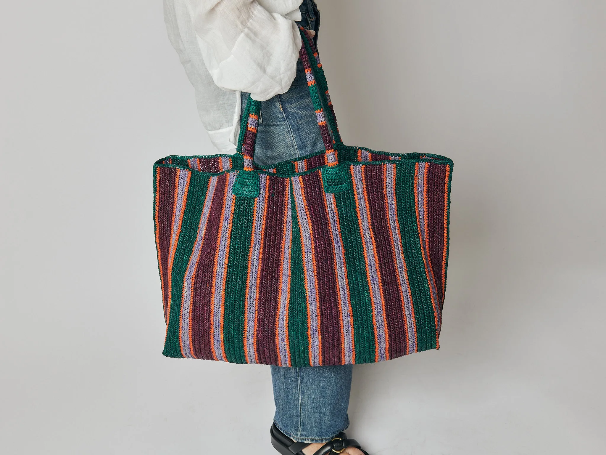 Raffia Bag Weekender Roadtrip jungle mix