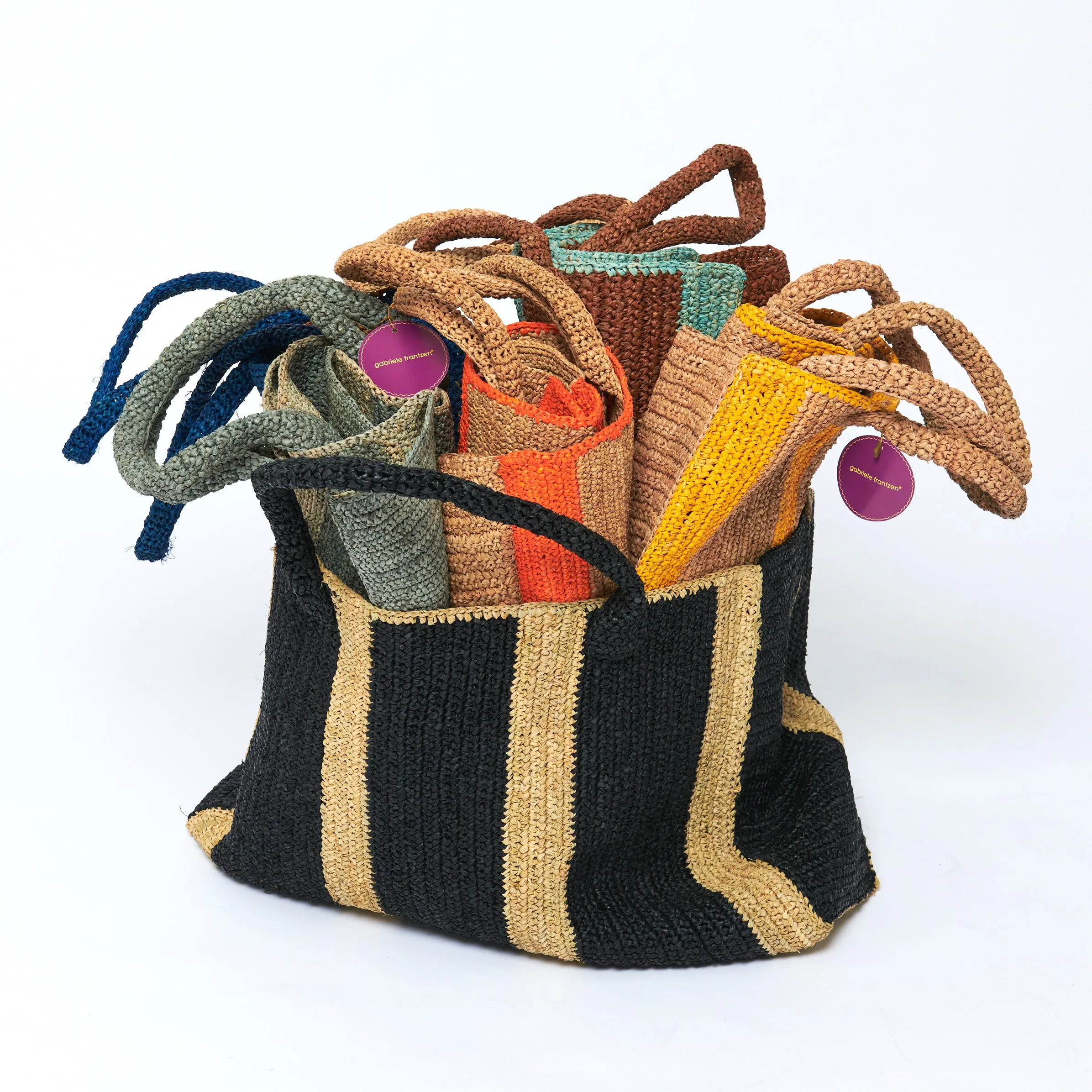 Raffia Bag Weekender sugar-orange