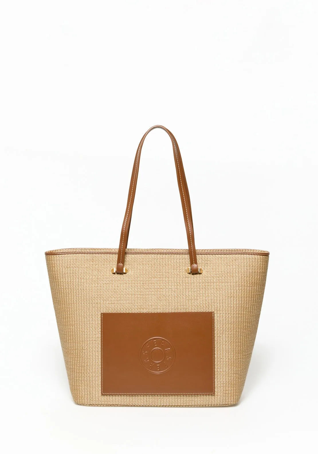 Raffia Pocket Bag - Camel