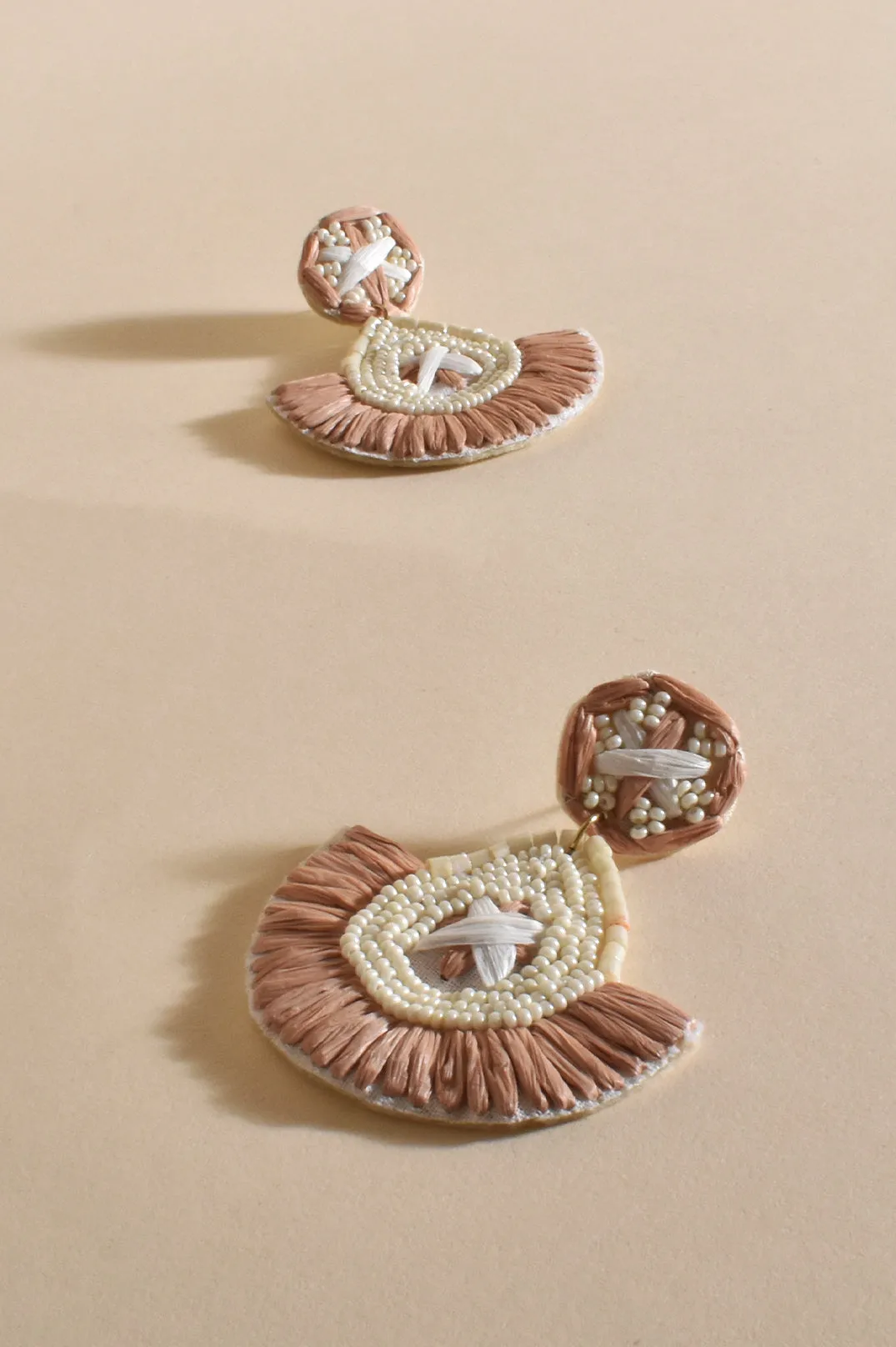 Raffia Stitch Detail Earrings
