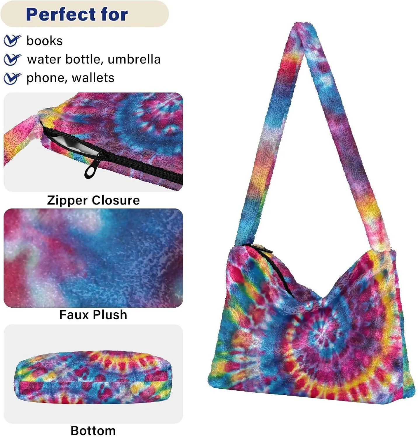 Rainbow Mushroom Stars Womens Handbags Shoulder Bag, Hand Bag for Ladies, Womens Outdoor Bag
