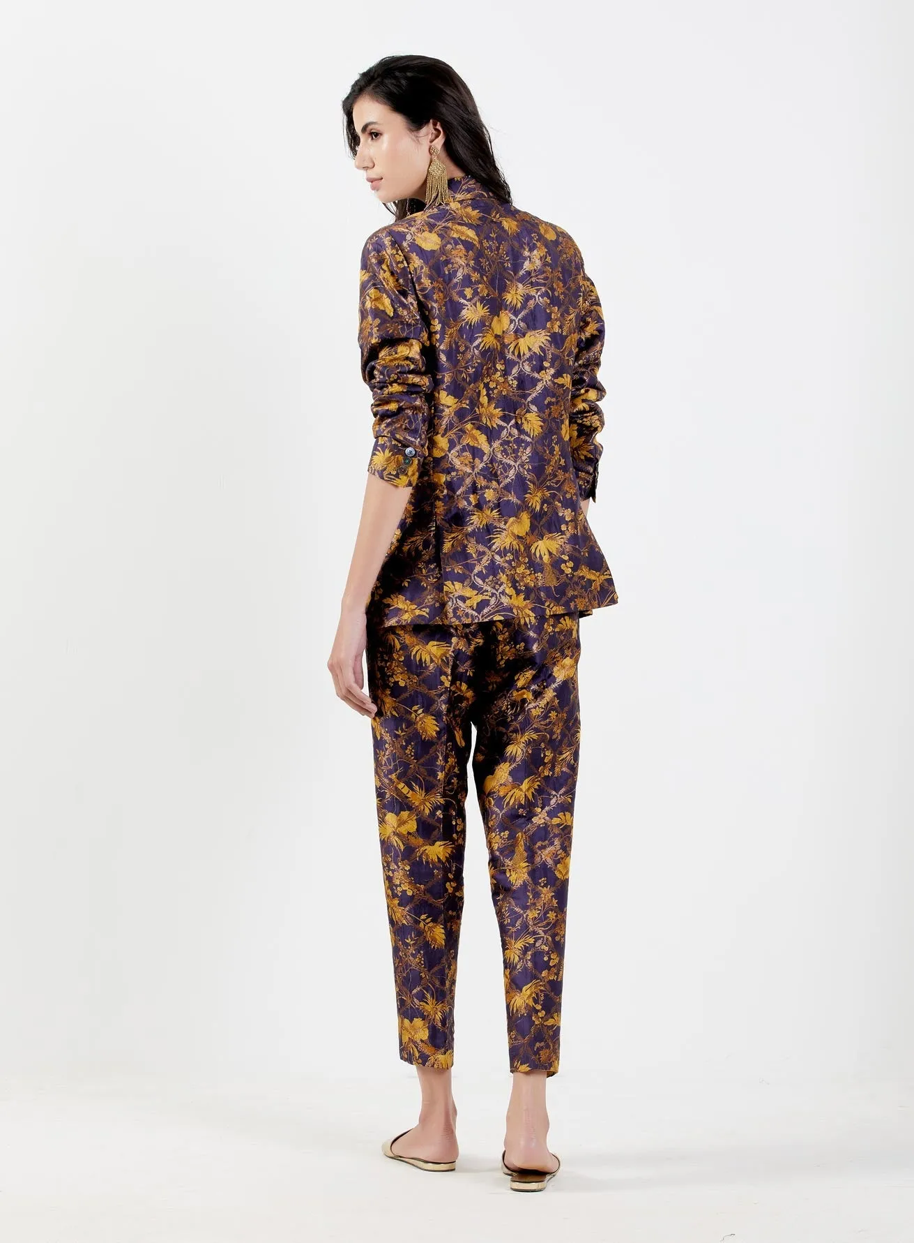 Rana Blazer Silk Brocade Gold
