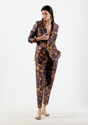 Rana Blazer Silk Brocade Gold
