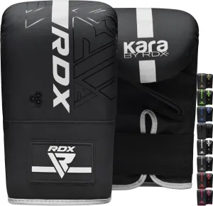 RDX Bag Gloves Boxing Punching Mitts, Maya Hide Leather, Padding, Ventilated Palm, MMA Heavy Punch Training, Muay Thai Kickboxing Focus Pads Double End Speed Ball Workout, Adult Men Women