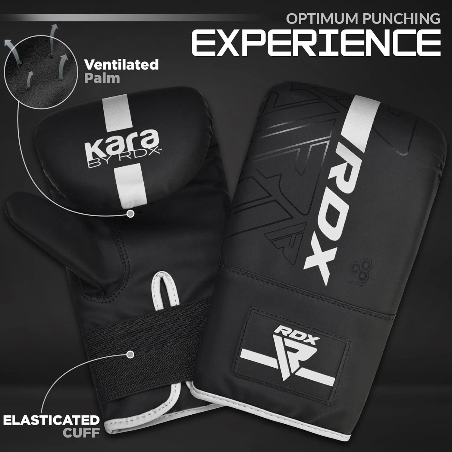 RDX Bag Gloves Boxing Punching Mitts, Maya Hide Leather, Padding, Ventilated Palm, MMA Heavy Punch Training, Muay Thai Kickboxing Focus Pads Double End Speed Ball Workout, Adult Men Women