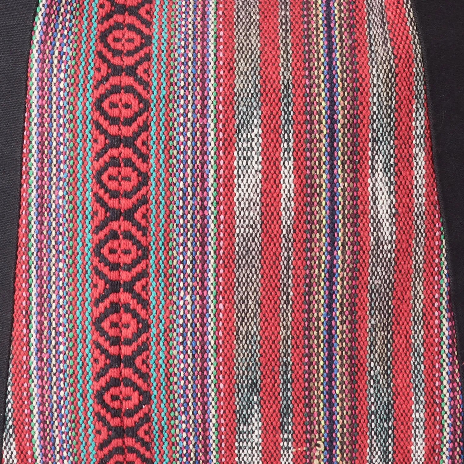 RED MULTI TRIBAL WEAVE TOTE BAG