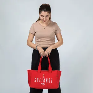 Red Striped Canvas Tote Bag – Casual Handbag