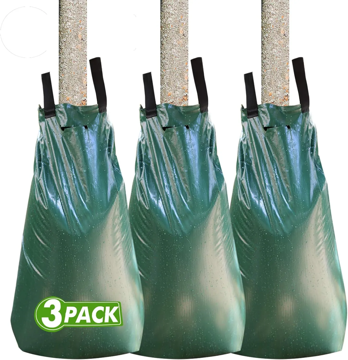Remiawy Tree Watering Bag, 20 Gallon Slow Release Watering Bag for Trees, Irrigation Bag Made of Durable PVC Material with Zipper (3 Pack 5-8 Hours Releasing Time)