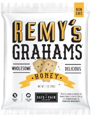 Remy's Nut Free All Natural Honey Grahams, 1 Ounce size (20 total packs)