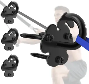 Resistance Band Wall Anchors, 3 Pack Heavy Duty Wall and Ceiling Mount Hooks for Suspension Straps, Workout Anchors for Home Gym, Yoga Swing, Battle Rope and Boxing Equipment