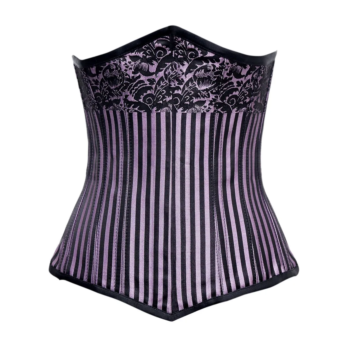 Resta Lilac Black Brocade Underbust Corset