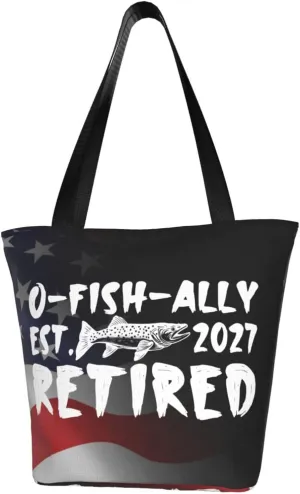 Retirement Fisherman O-Fish-Ally Retired 2027 Fashion Shoulder Bag Large Capacity For Man Or Woman