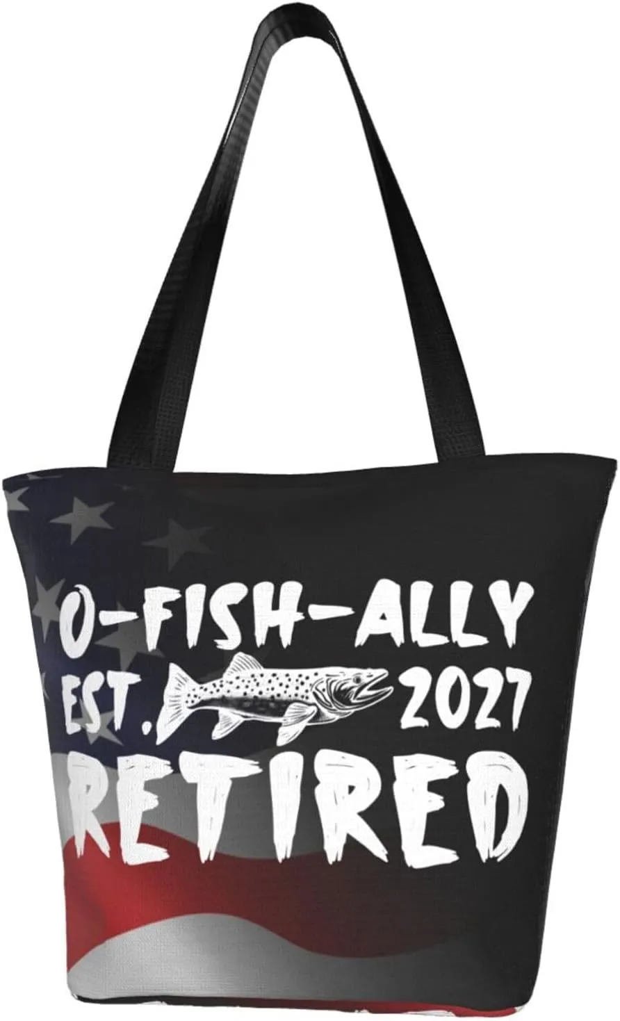 Retirement Fisherman O-Fish-Ally Retired 2027 Fashion Shoulder Bag Large Capacity For Man Or Woman