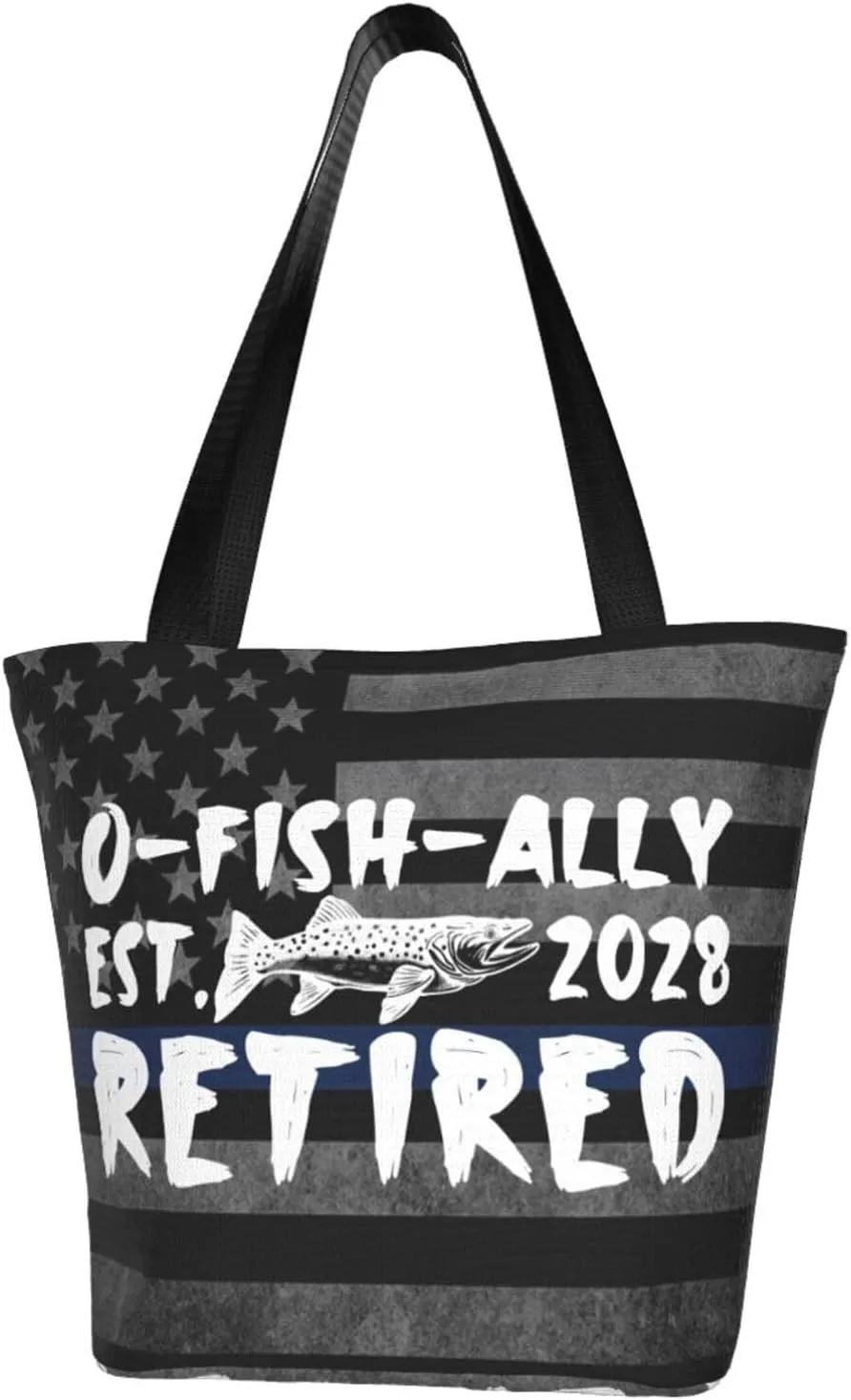 Retirement Fisherman O-Fish-Ally Retired 2028 Fashion Shoulder Bag Large Capacity For Man Or Woman
