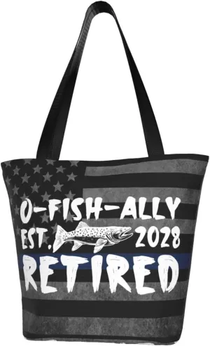 Retirement Fisherman O-Fish-Ally Retired 2028 Fashion Shoulder Bag Large Capacity For Man Or Woman