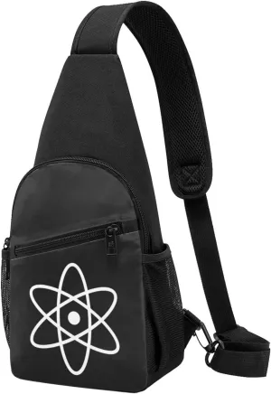 Retro Atomic Atom Symbol Crossbody Bags Adjustable Leisure Travel Crossbody Shoulder Bag Unisex