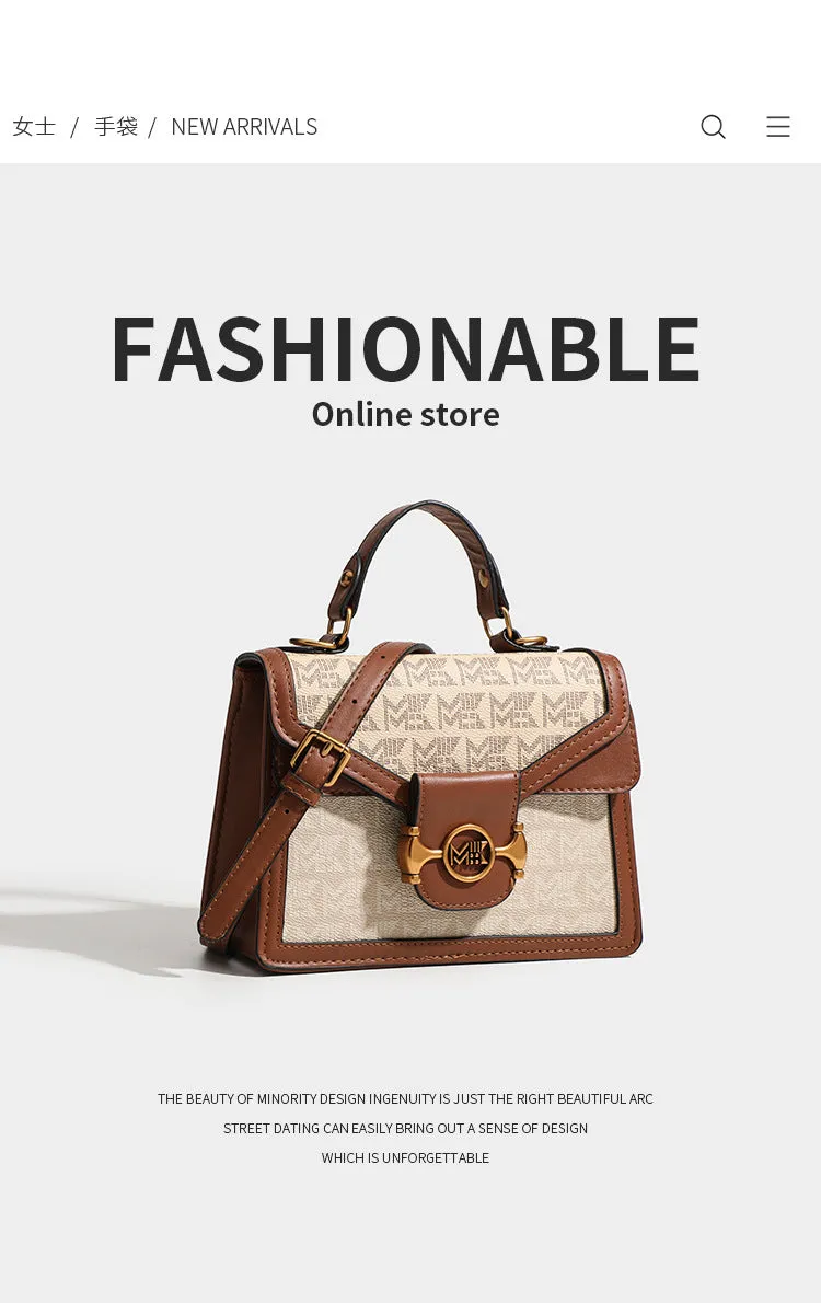 Retro Print Small Square Shoulder Bag - Elegant & Versatile Shoulder Bag
