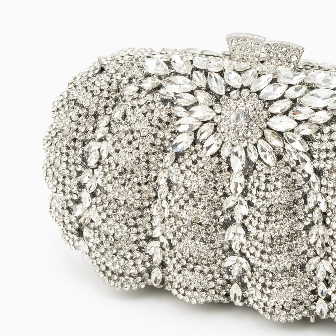 RHINESTONE EMBELLISHED EVENING CLUTCH BAG