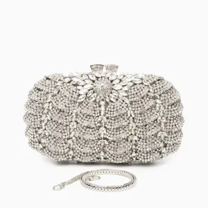 RHINESTONE EMBELLISHED EVENING CLUTCH BAG
