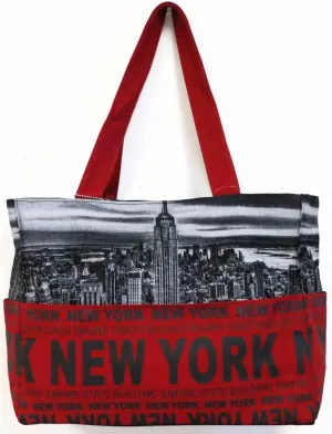 Robin Ruth Large Tote Bag With NEW YORK CITY Skyline Print (Large)