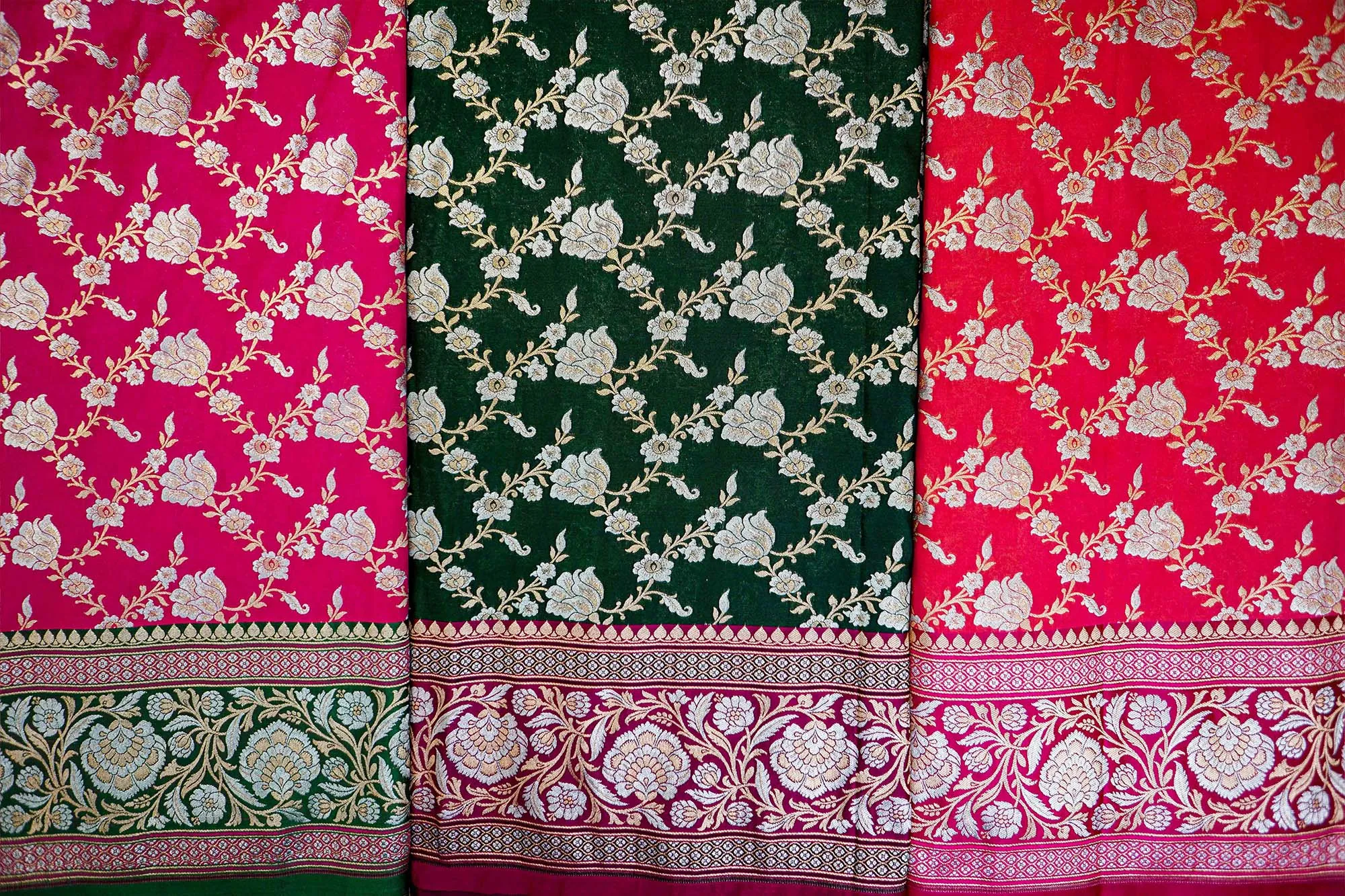 Rose Pink Banarasi Brocade with Beautiful Traditional Handloom and Border