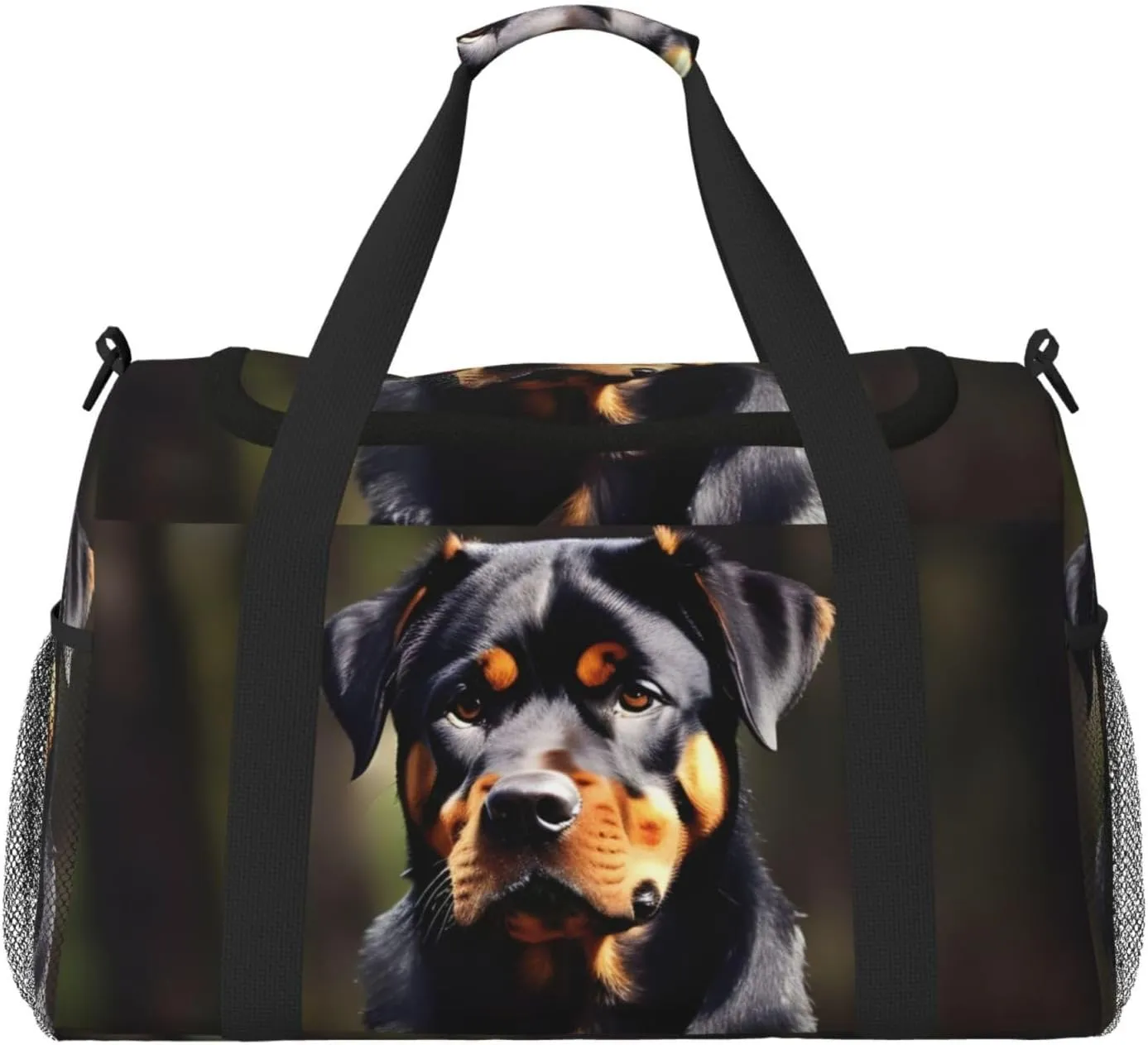 rottweiler wallpaper print Carry on Bag Underseat forTraveling Personal Item Bag Travel Duffel Bag Gym Bag for Women Men