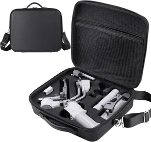 RS 4 Mini Carrying Case, Waterproof Portable PU leather Storage Shoulder Bag Travel Case for DJI RS 4 Mini Creator Combo Gimbal Lightweight Stabilizer & Accessories