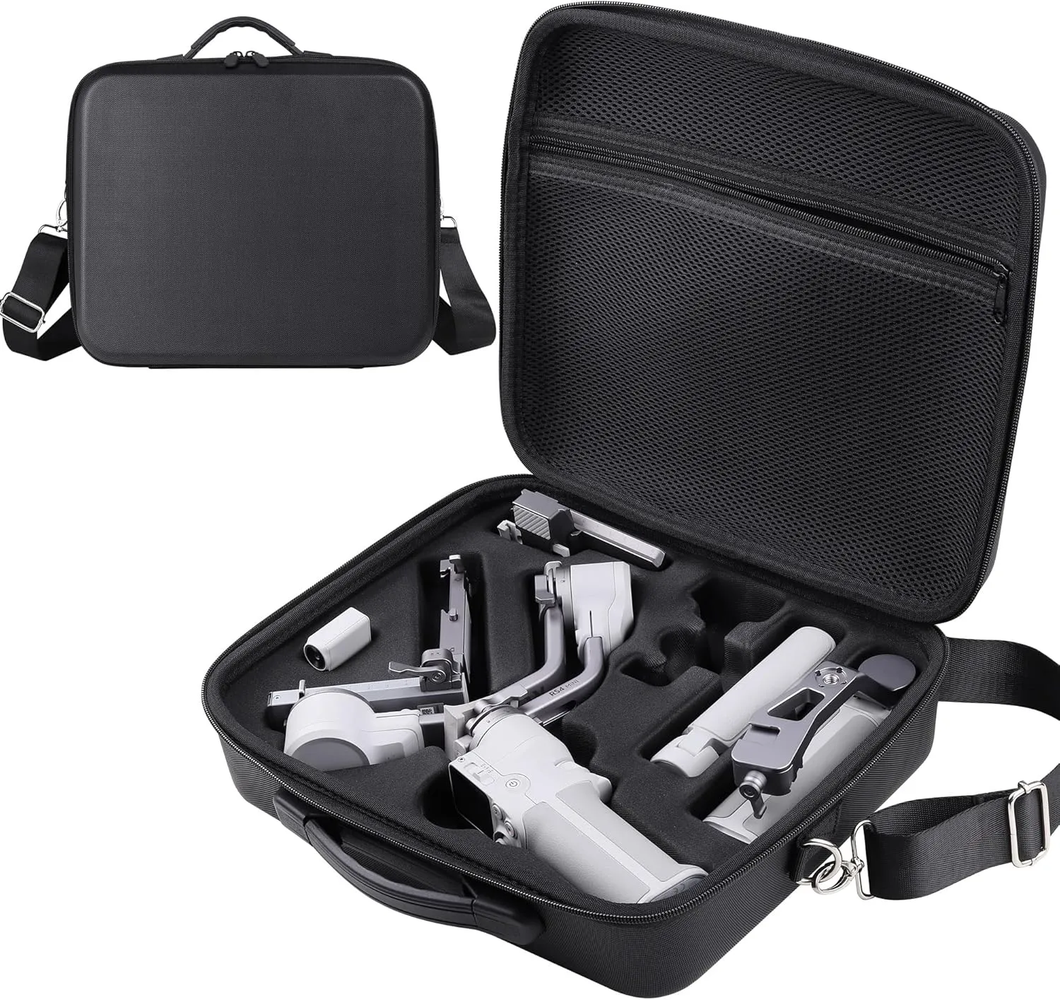 RS 4 Mini Carrying Case, Waterproof Portable PU leather Storage Shoulder Bag Travel Case for DJI RS 4 Mini Creator Combo Gimbal Lightweight Stabilizer & Accessories