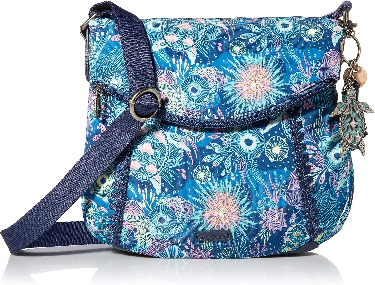 Sakroots Crossbody Bag in Eco-Twill, Multifunctional Purse with Adjustable Strap & Zipper Pockets