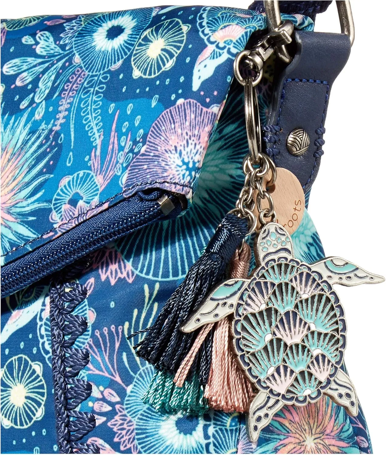 Sakroots Crossbody Bag in Eco-Twill, Multifunctional Purse with Adjustable Strap & Zipper Pockets