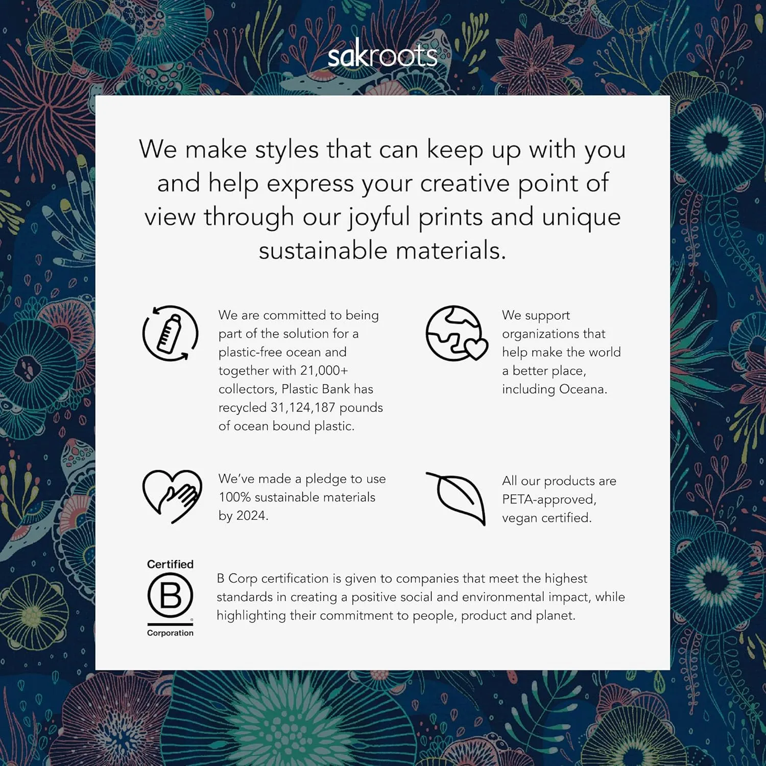 Sakroots Eco Twill, Rainbow Wanderlust