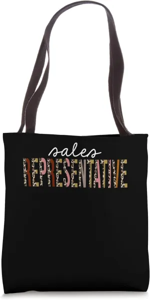 Sales Representative Leopard Print Funny Appreciation Tote Bag