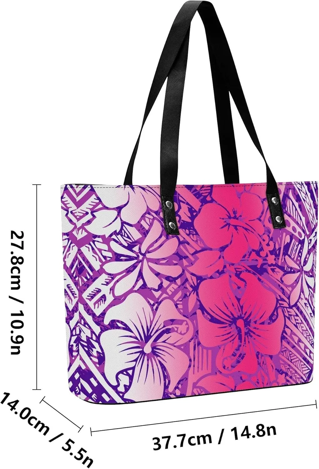 Samoa Tribal Print Custom Women'S Tote Polynesian Women'S Bag 2 Piece Set Shoulder Bag And Purse