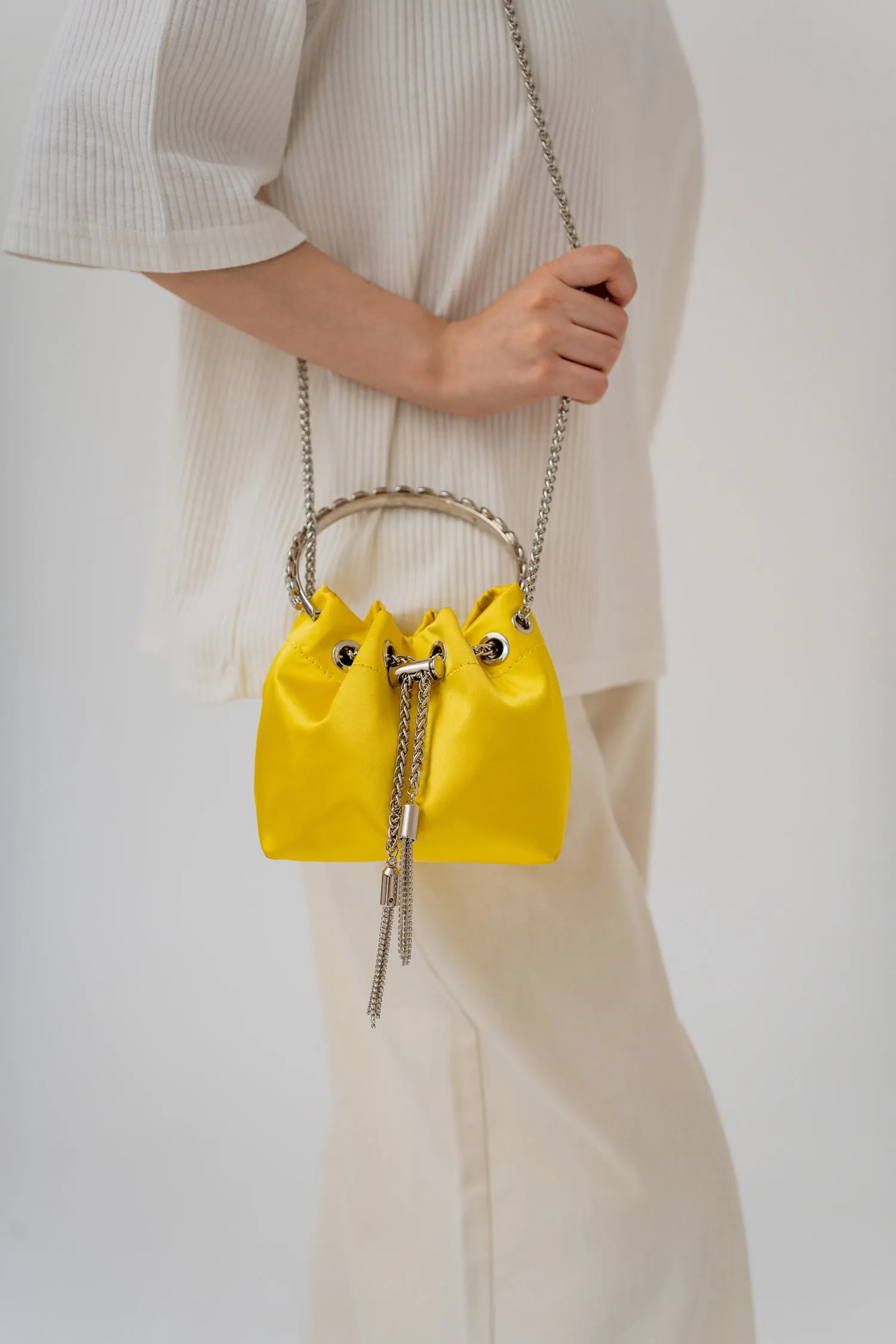 Satin Bucket Bag