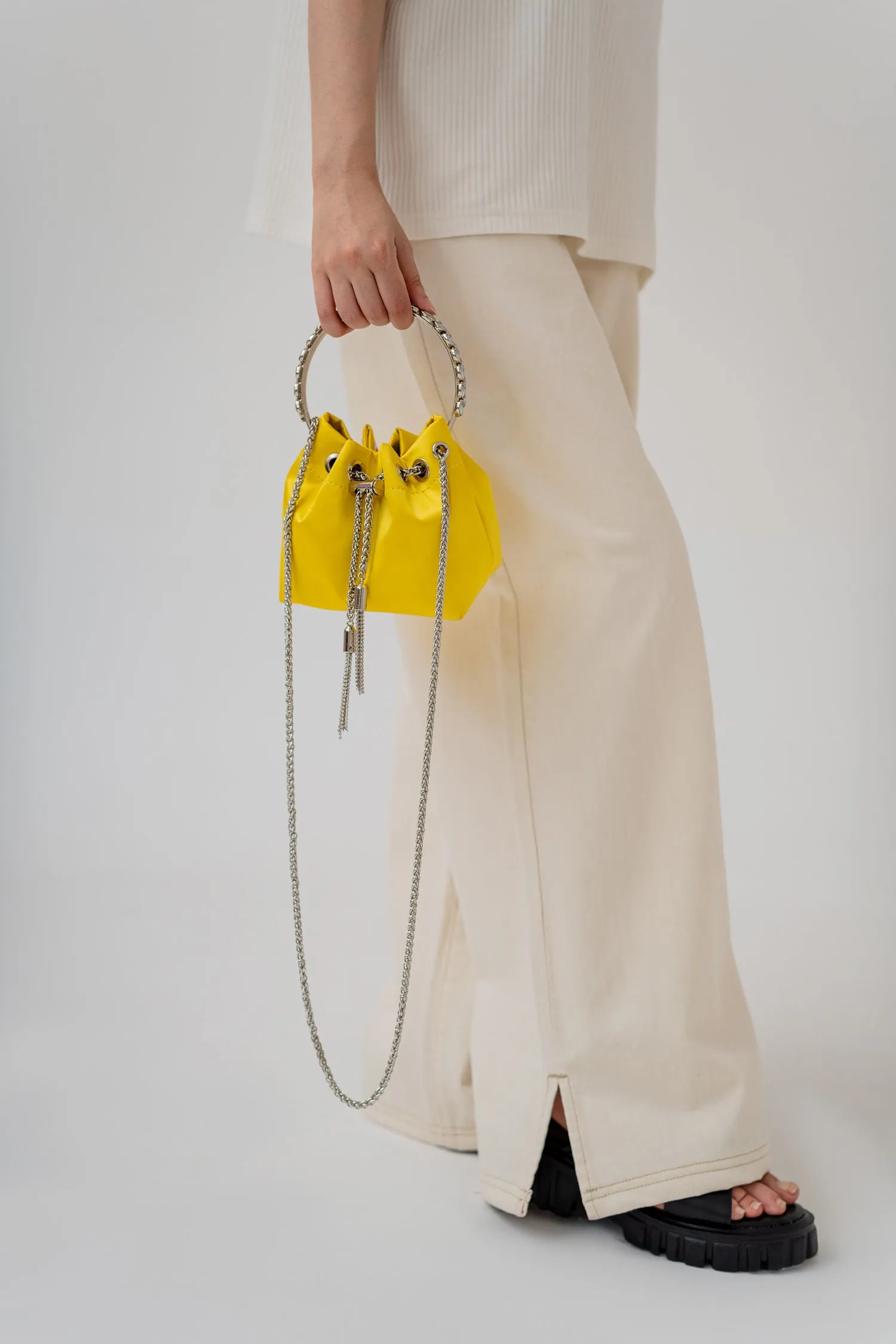 Satin Bucket Bag