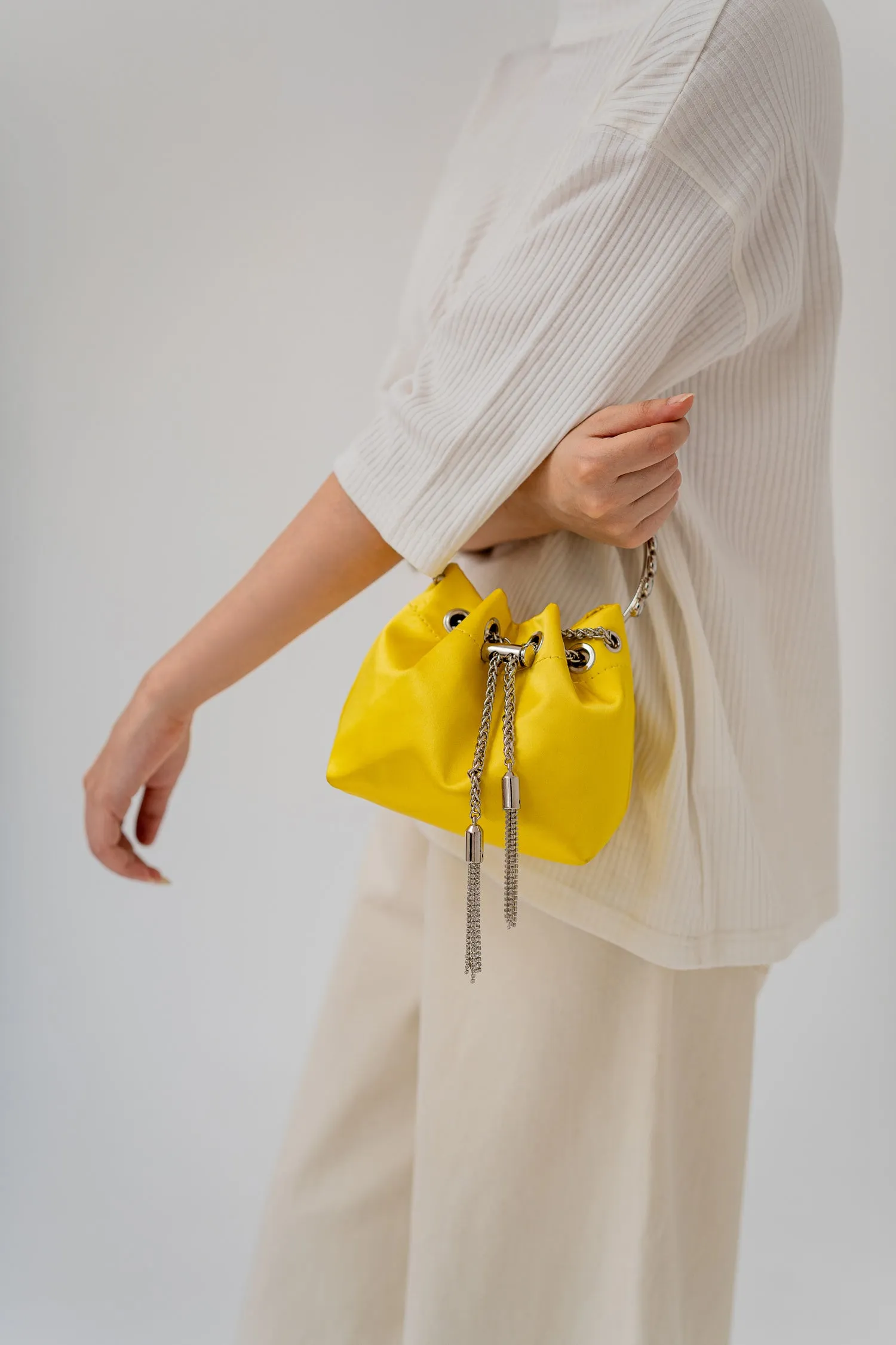 Satin Bucket Bag