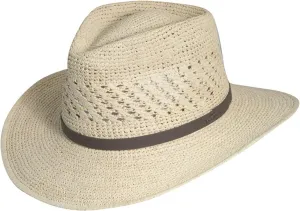 Scala Men's Fine Crochet Raffia Outback