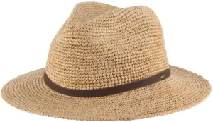 Scala Men's Fine Crochet Raffia Safari with Leather