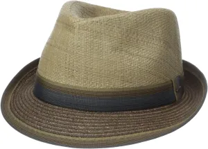 Scala Men's Matte Raffia and Braid Fedora