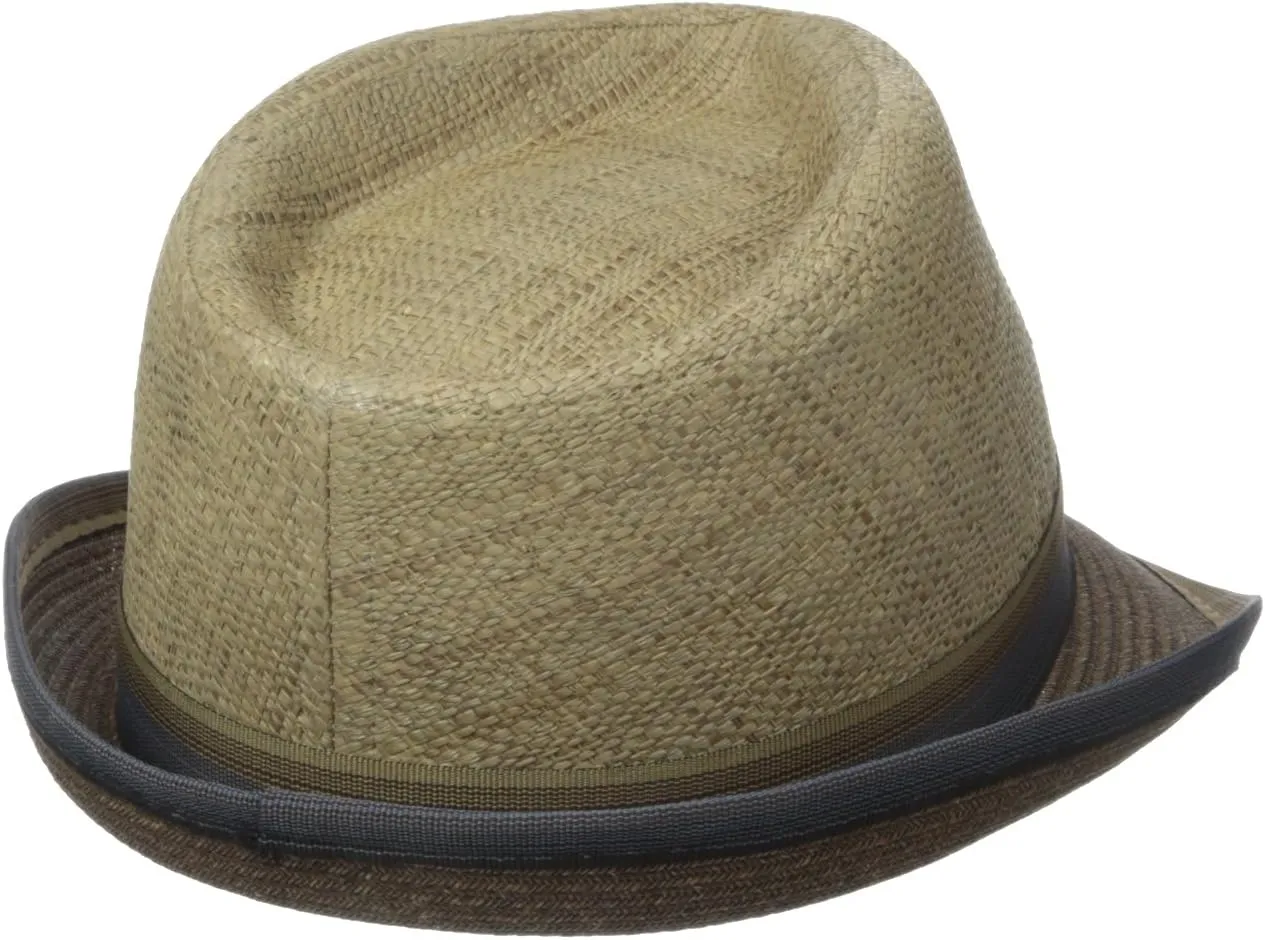 Scala Men's Matte Raffia and Braid Fedora