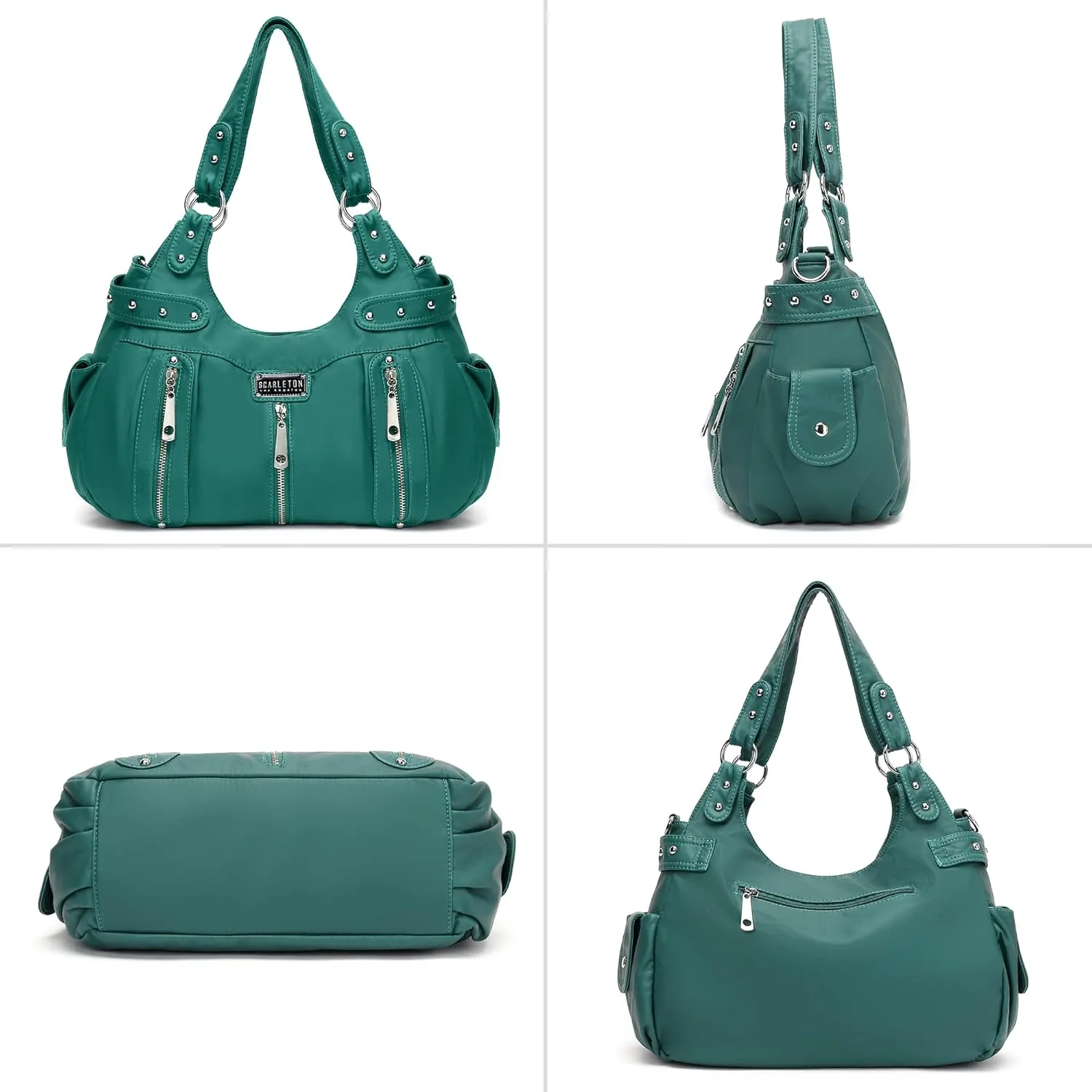 Scarleton Purses for Women Large Hobo Bags Washed Vegan Leather Shoulder Bag Satchel Tote Top Handle Handbags, H1292