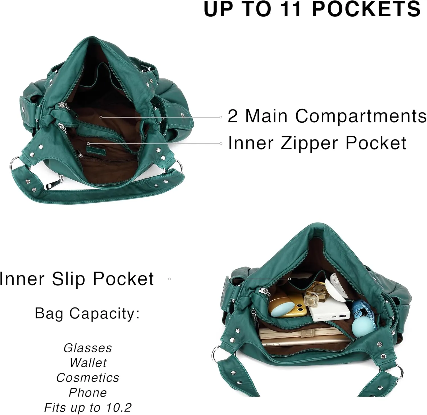 Scarleton Purses for Women Large Hobo Bags Washed Vegan Leather Shoulder Bag Satchel Tote Top Handle Handbags, H1292