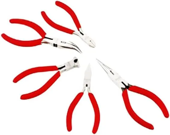 SCMT28460 Mini Plier 5 Piece Set, Red