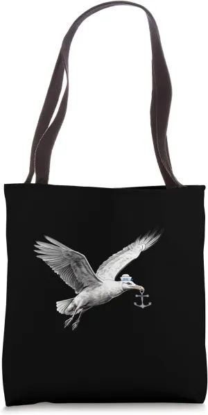 Seagulls Seagull Sailors Seafarers Seabirds Shipping Anchor Tote Bag