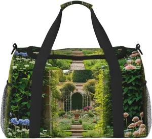 Secret Gardens Print Travel Duffel Bag for Men & Women, Foldable Travel Bags and Spacious Weekender Tote Bag for Storage Toiletry Luggage Personal Item
