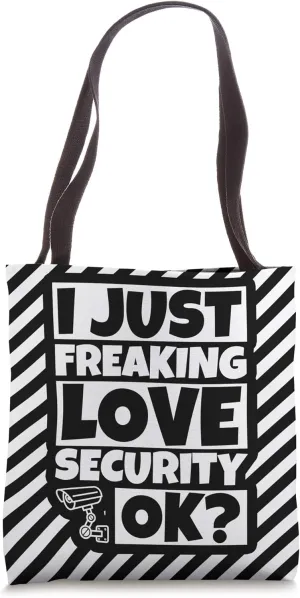 Security Lover Funny - Security Adviser Humor Gift striped / Tote Bag