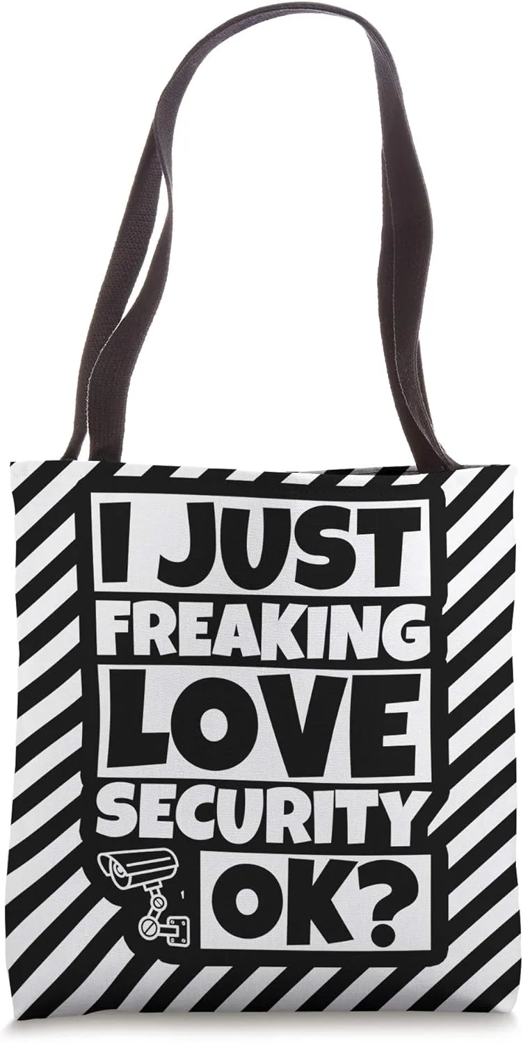 Security Lover Funny - Security Adviser Humor Gift striped / Tote Bag